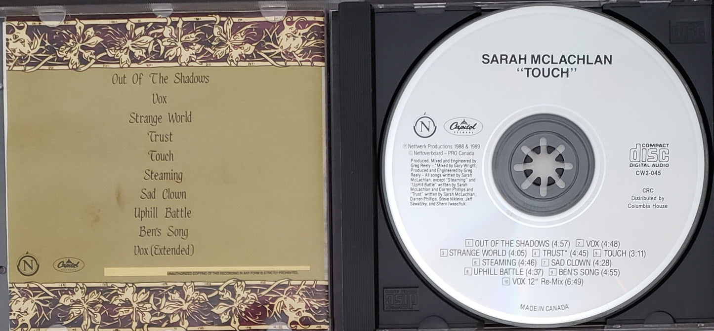 Sarah McLachlan : Touch (CD Album)