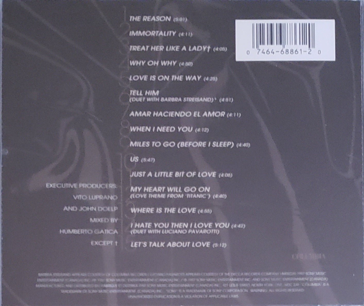 Celine Dion "Lets Talk About Love"(CD Album)