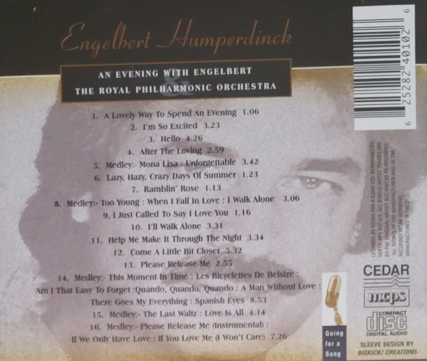 Engelbert Humperdinck "Live At The Royal Albert Hal" (CD Album)
