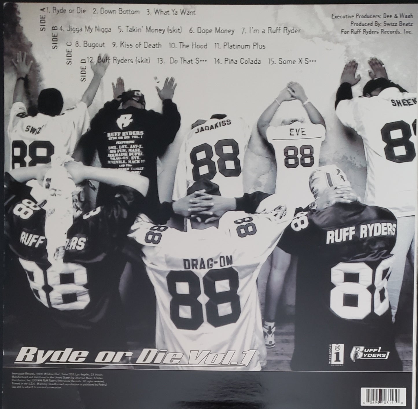 Ruff Ryders "Ryde Or Die Vol.1: (2X LP Vinyl)RARE!!