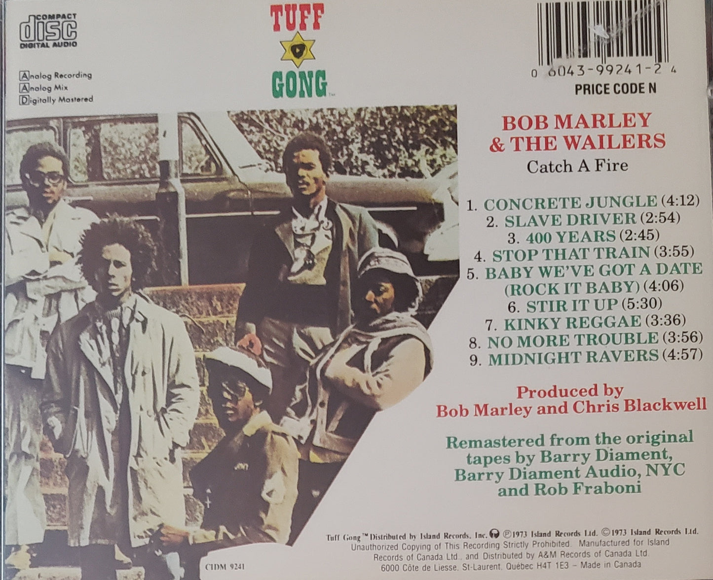 Bob Marley and The Wailers-Catch A Fire (CD Album)