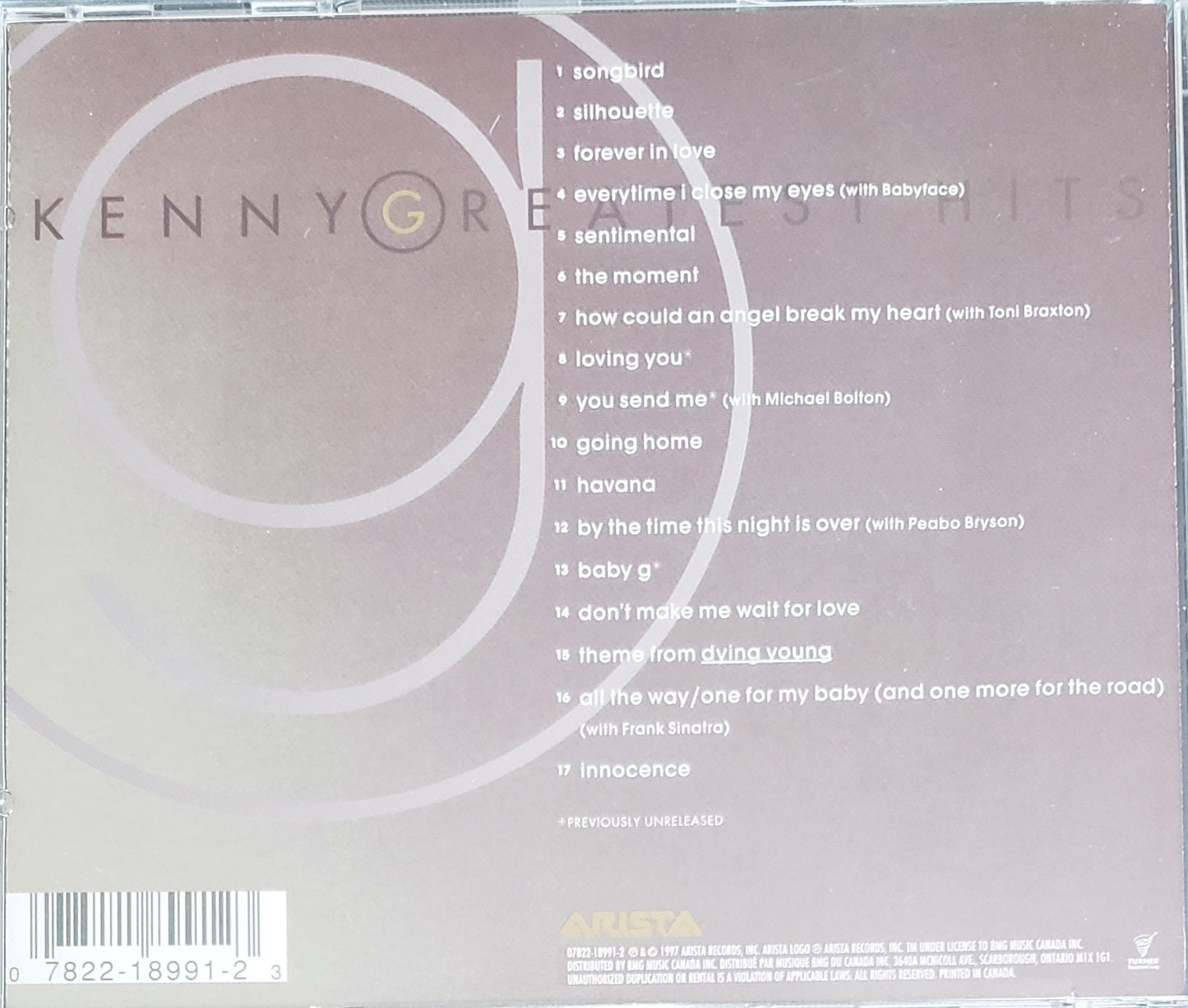 Kenny G "Greatest Hits" (CD Album)