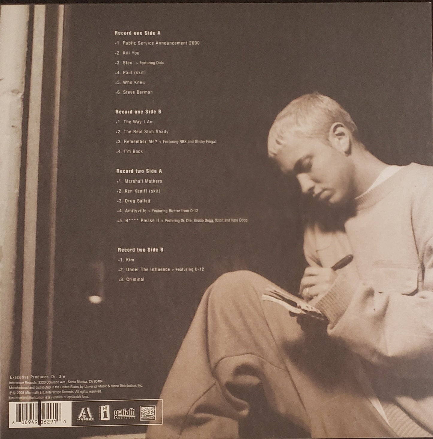 Eminem "The Marshall Mathers"(2X LP Vinyl Album)