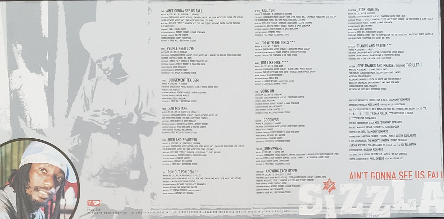 SIZZLA "Ain't Gonna See Us Fall" (CD Album)
