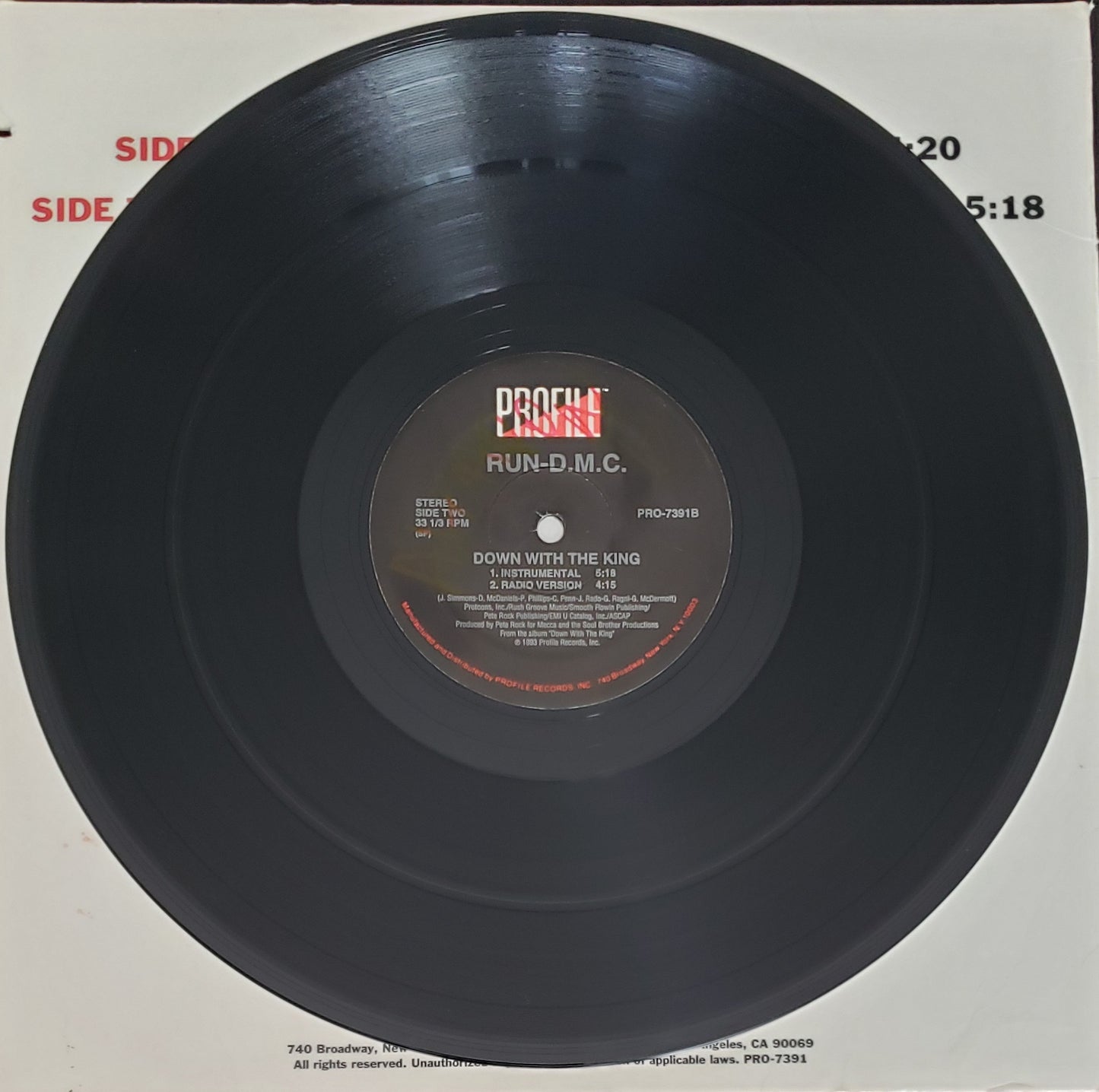 RUN DMC "Down With The King" (12" Vinyl) VINTAGE!!
