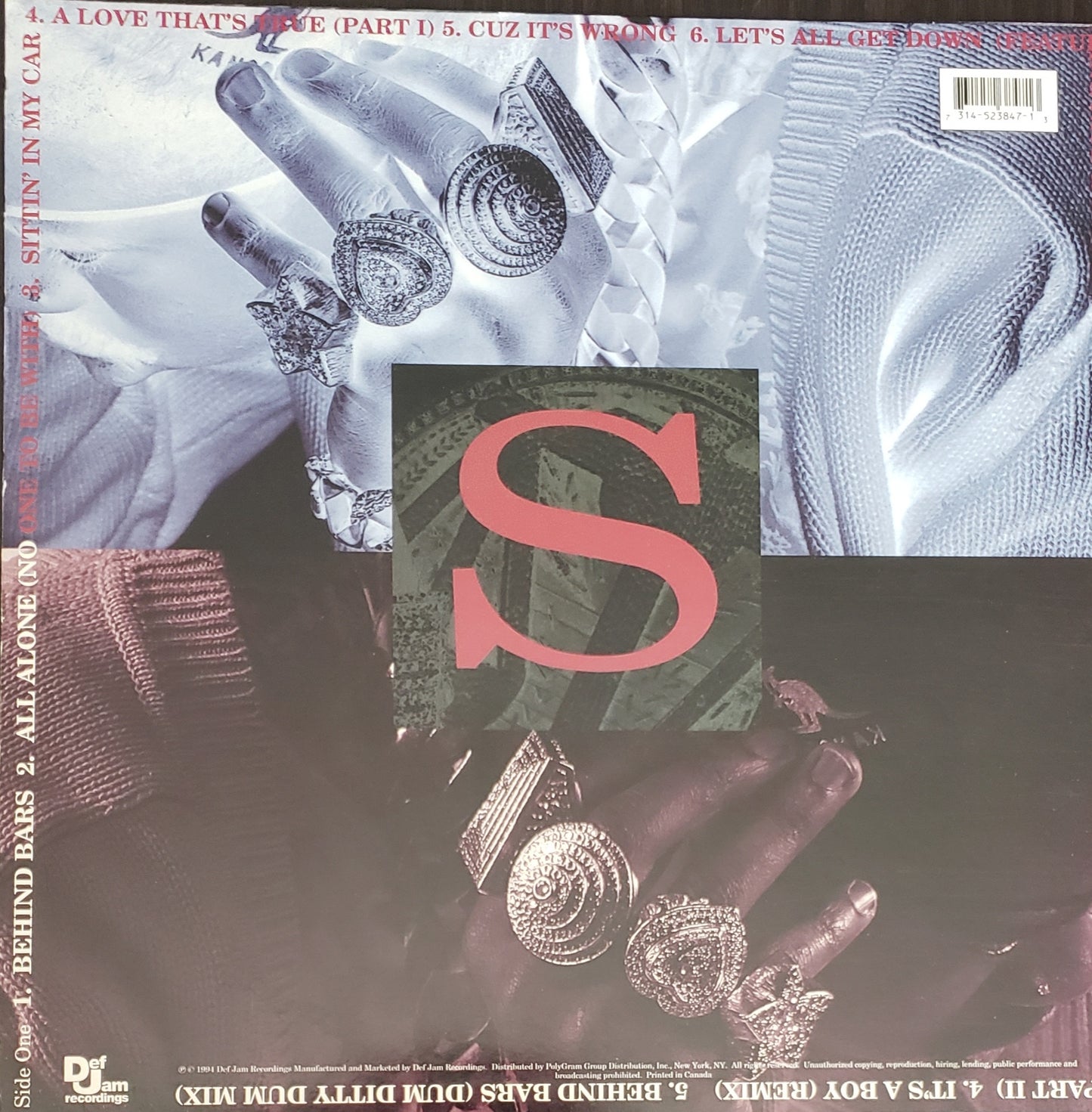 Slick Rick "Behind Bars" (LP Vinyl Album) VINTAGE-RARE!!