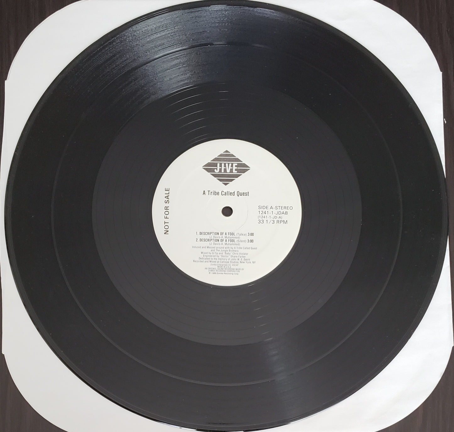 A Tribe Called Quest "Description Of A Fool" (12" Vinyl) VINTAGE-RARE!!