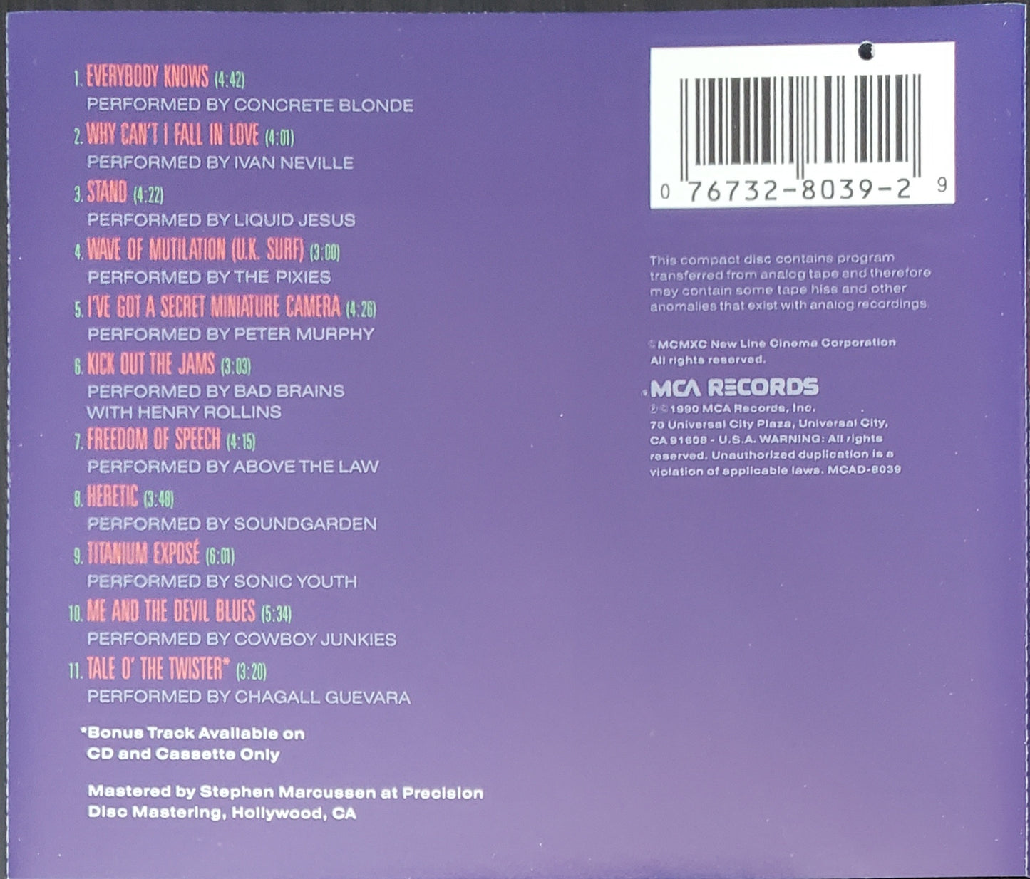 Pump Up The Volume: Music From The Original Motion Pictur (CD)