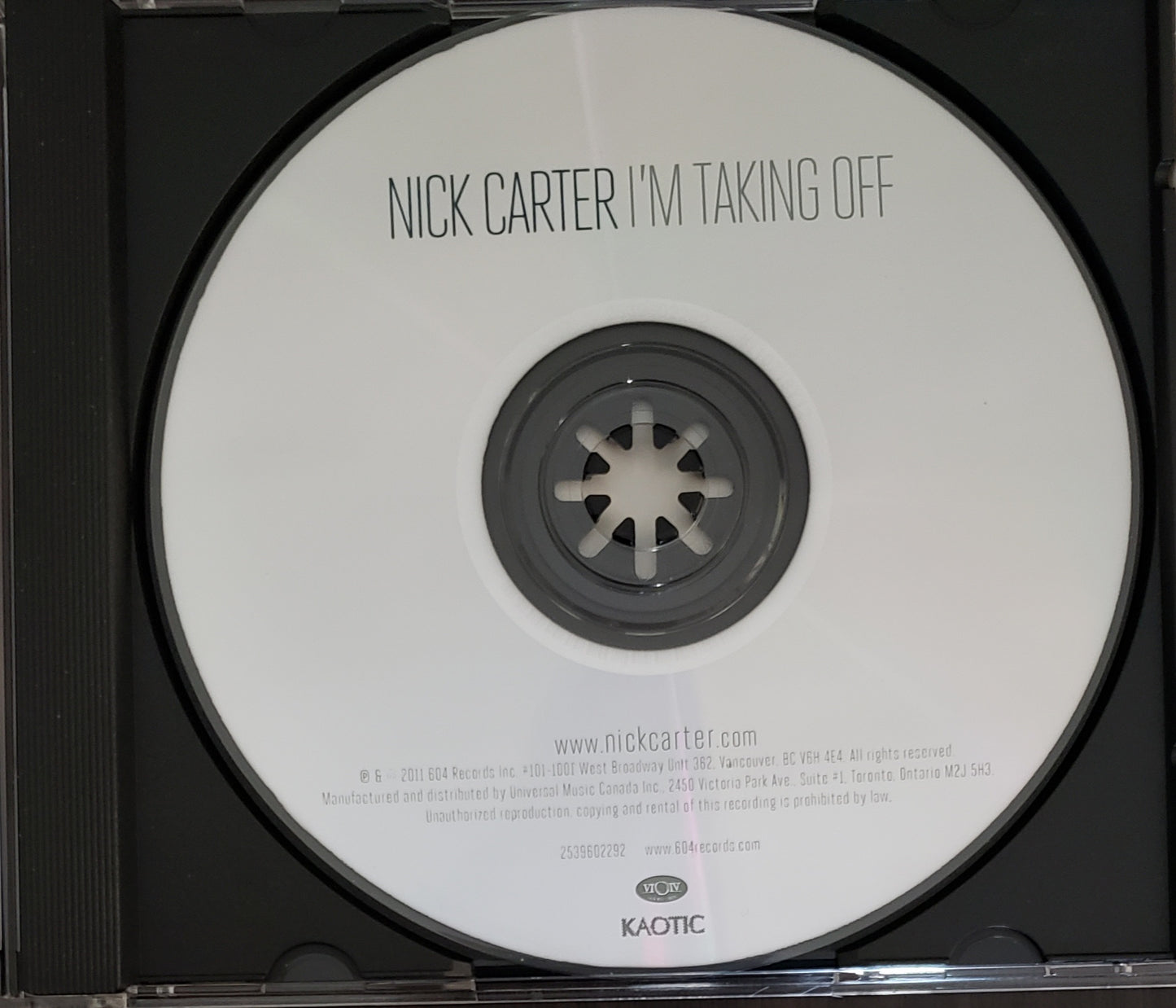Nick Carter "I'm Taking Off" (CD Album)