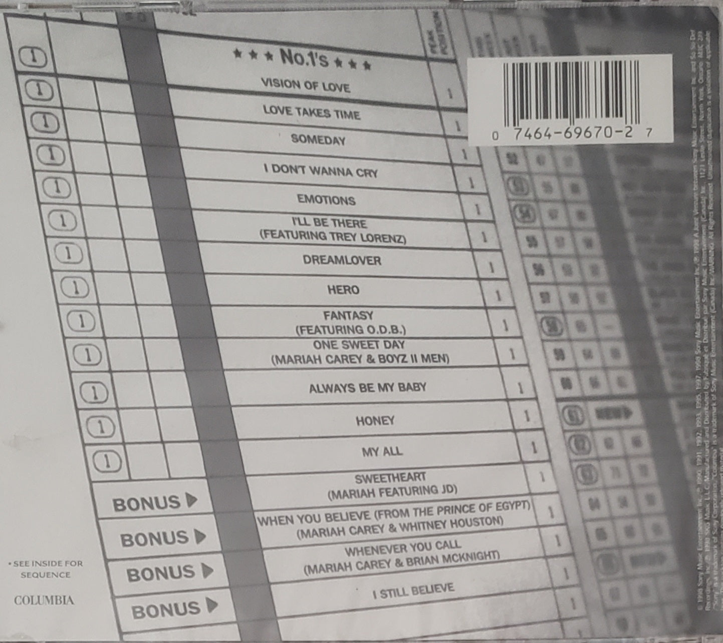 Mariah Carey-#1's (CD Album)