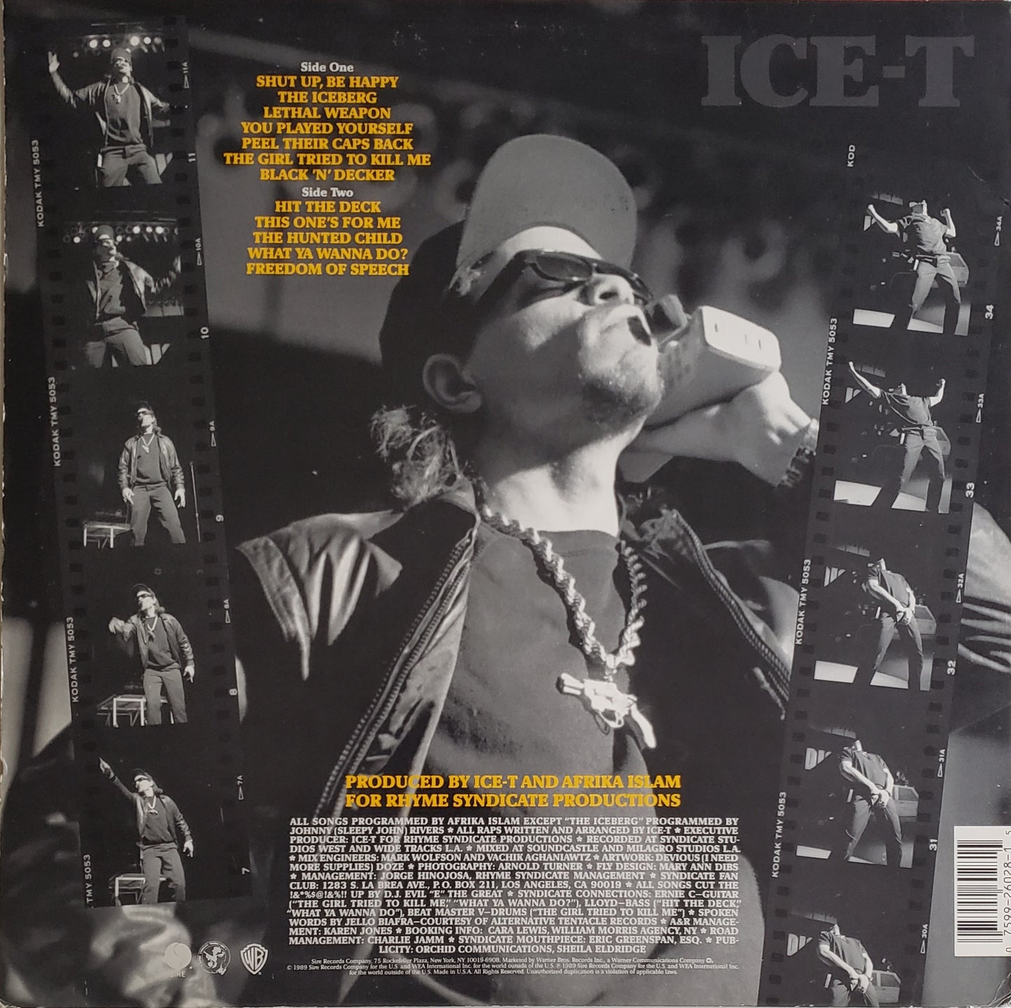 ICE-T "The Iceburg / Freedom Of Speech"Just Watch What You Say (LP Vinyl Album)Vintage!!