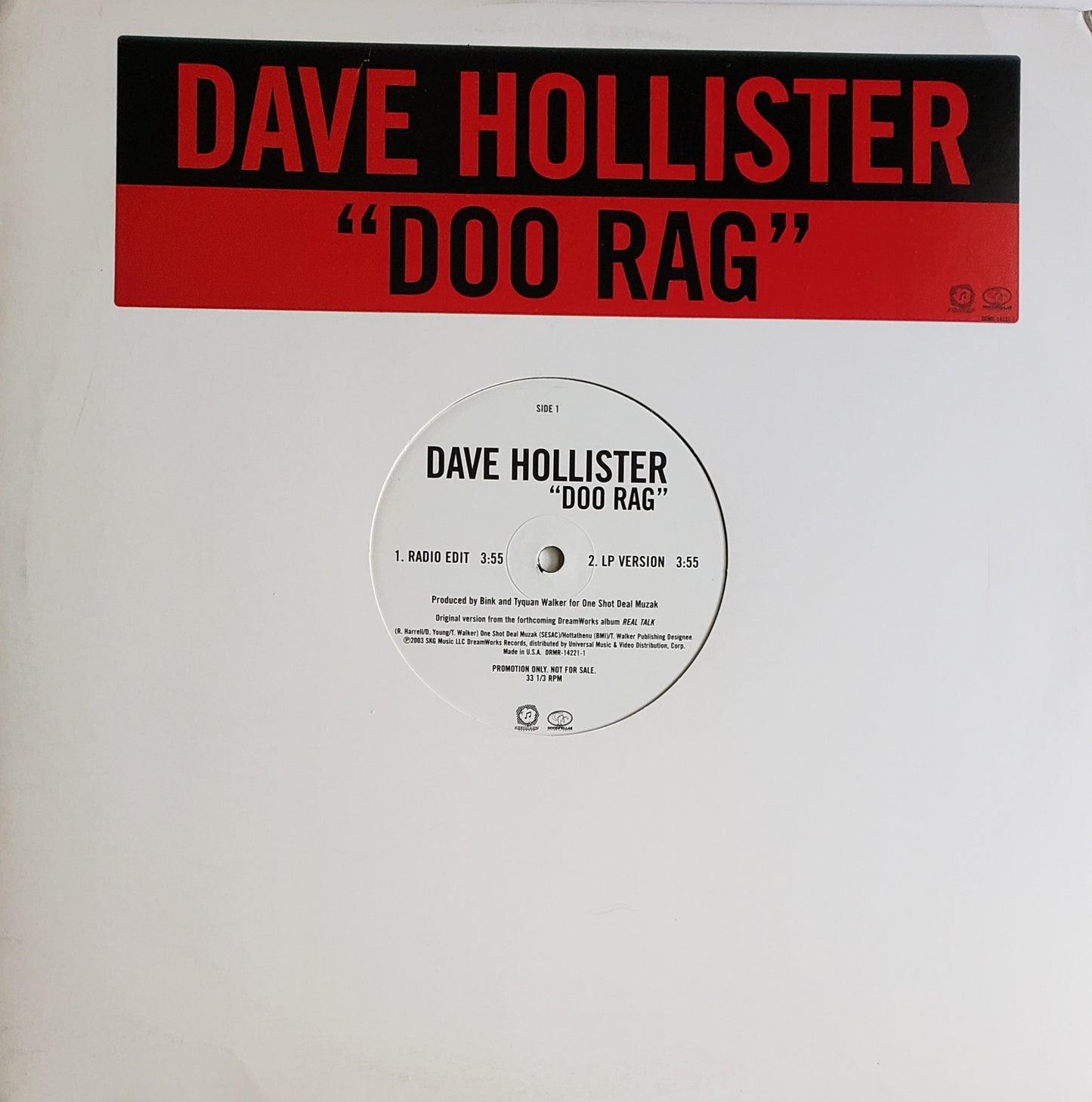 DAVE HOLLISTER "Doo Rag" (12" VINYL)
