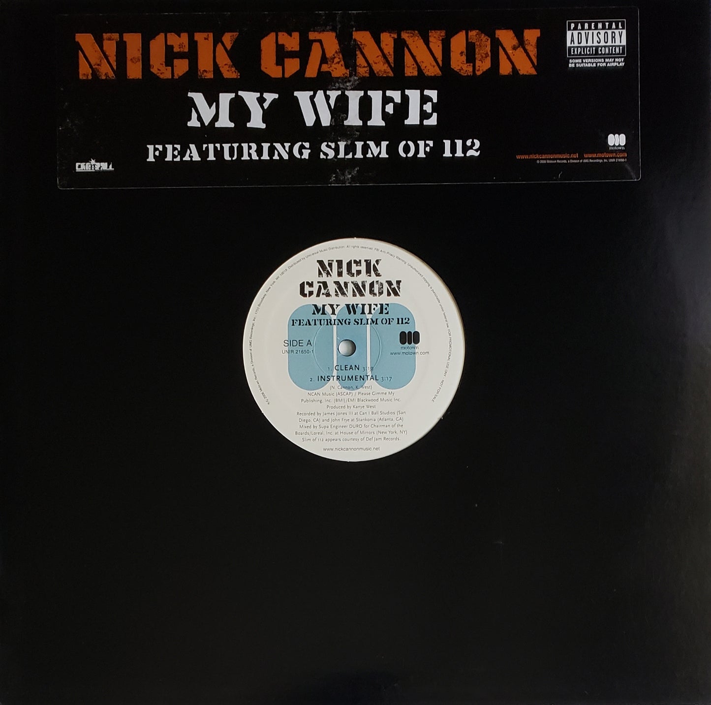 Nick Cannon Feat. Slim Of 112 "My Wife" (12" Vinyl)