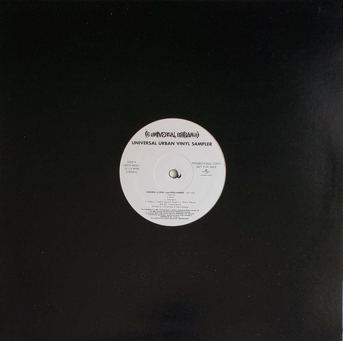 Universal Urban Vinyl Sampler/Mr Cheeks,Ludacris "Fatty Girl /Lights, Camera, Action!" (12" Vinyl)