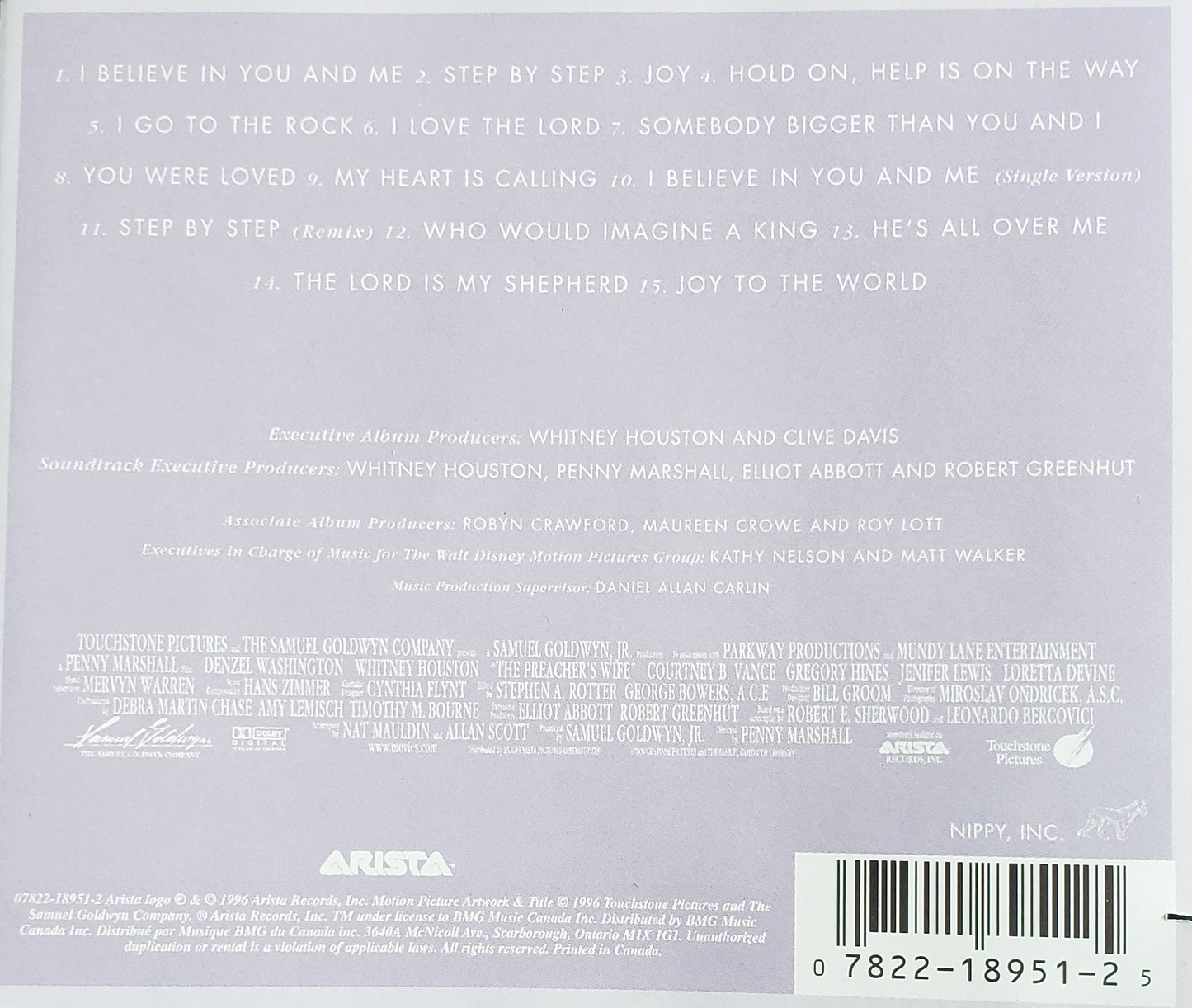 Whitney Houston :The Preacher's Wife (CD)