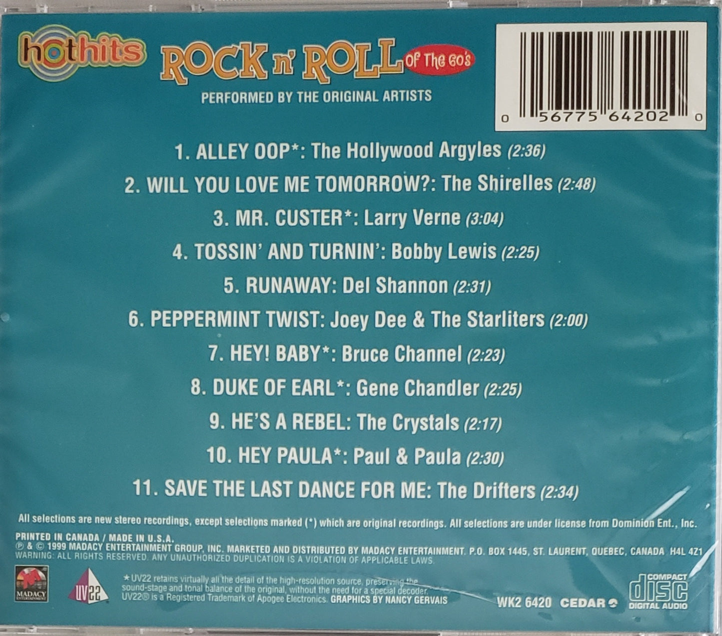 Rock N' Roll Of The 60's Hot Hits (CD)
