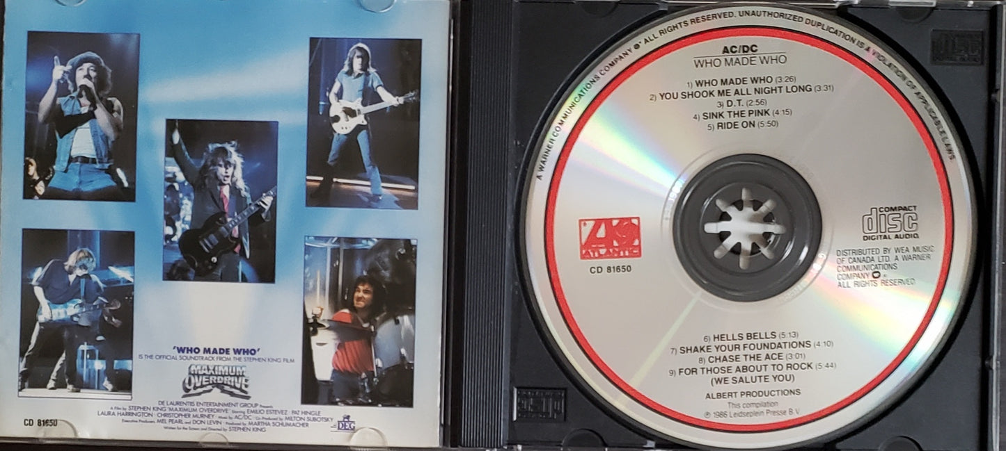 AC/DC" Who Made Who" (CD) VINTAGE