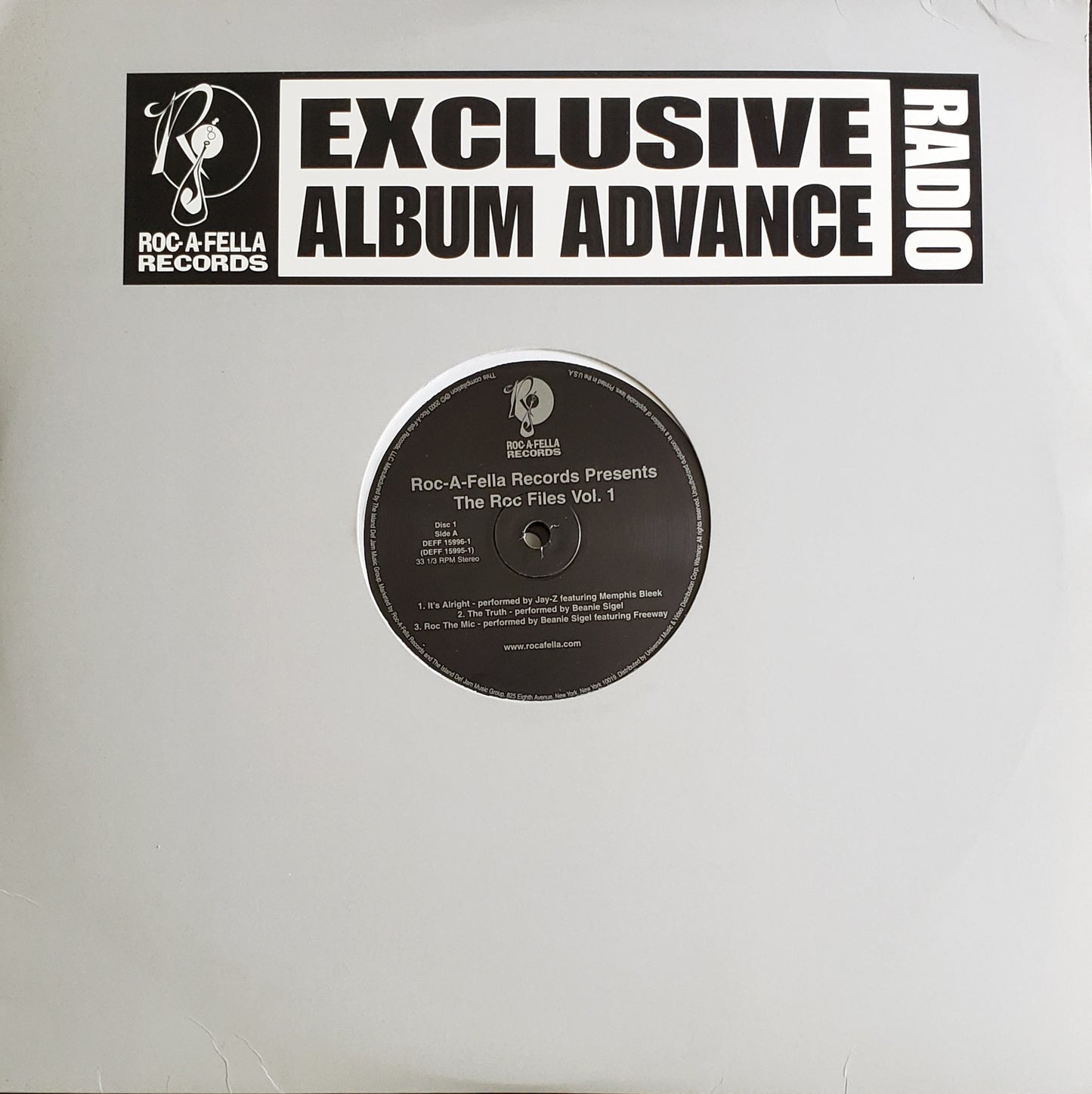 Roc-A-Fella Records Presents "The Roc Files Vol.1" (2X LP Vinyl Album)