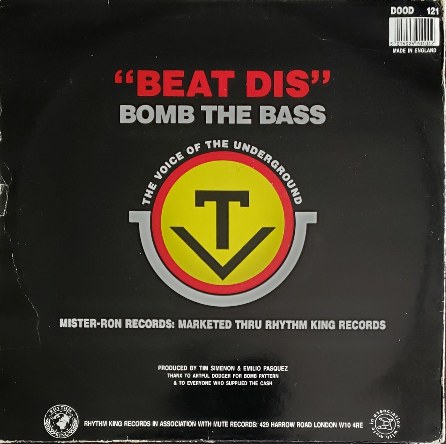 BOMB THE BASS / BEAT DIS (12" Vinyl) Vintage House-RARE!!
