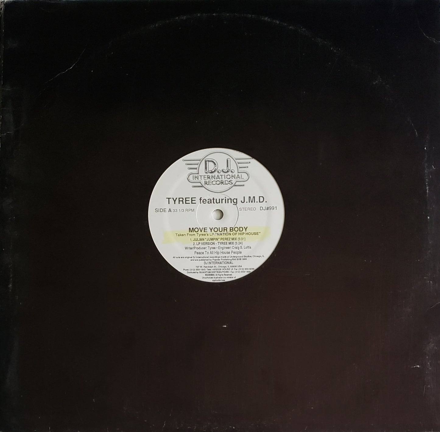Tyree Featuring J.M.D. "Move Your Body" (12" Vinyl) Vintage Hip House
