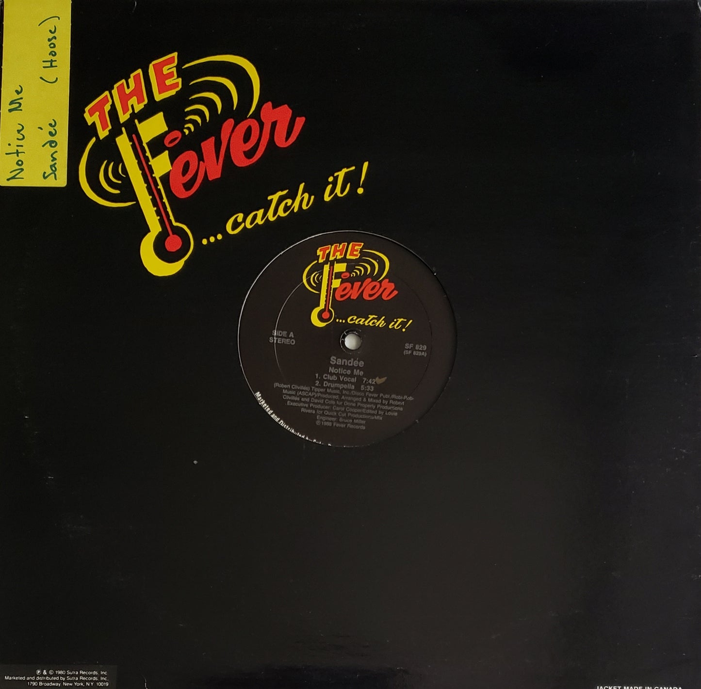 SANDEE "Notice Me"(12" VINYL) Vintage House/Dance