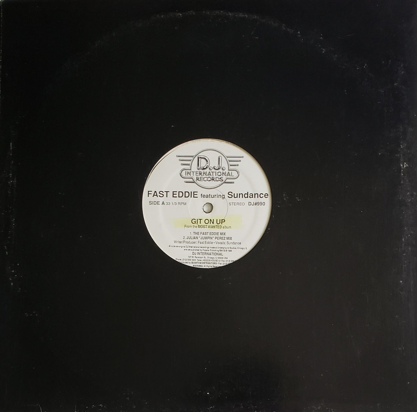 Fast Eddie Featuring Sundance/Git On Up (12"Vinyl)Vintage Hip-House