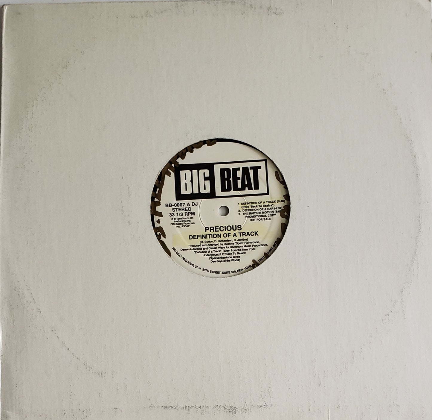Precious – Definition Of A Track/In Motion (12" Vinyl") Vintage Hip House/House