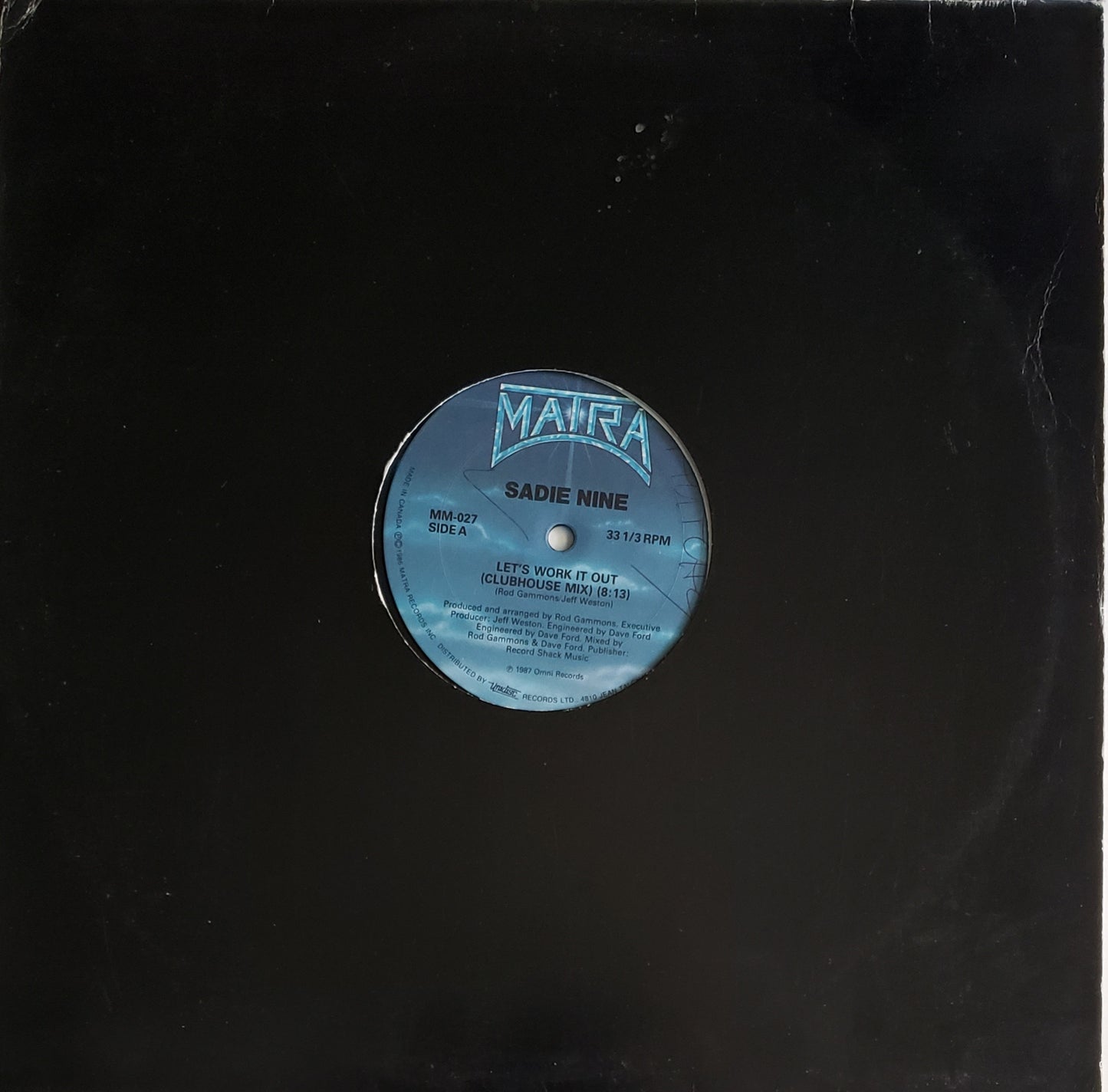 Sadie Nine Let's Work It Out (12" Vinyl)