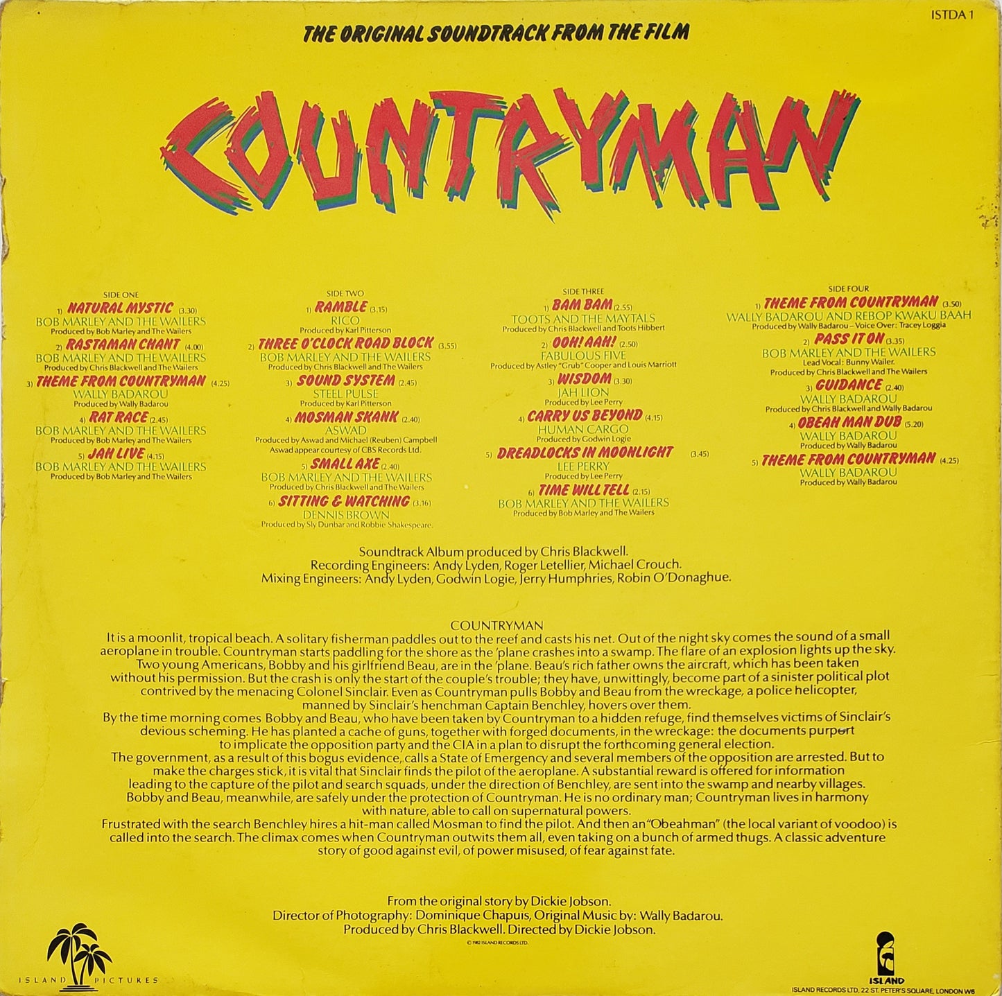 Countryman Soundtrack (2X LP Vinyl REGGAE) RARE VINTAGE!!