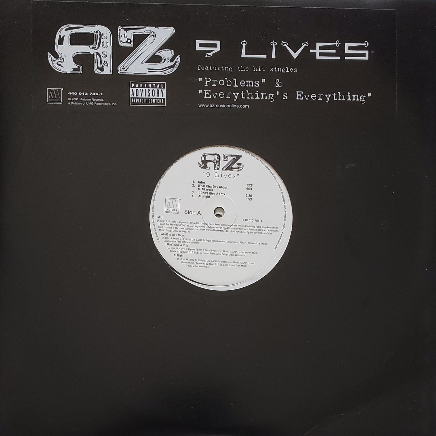 AZ – "9 Lives" (2X LP Vinyl) VINTAGE!!!