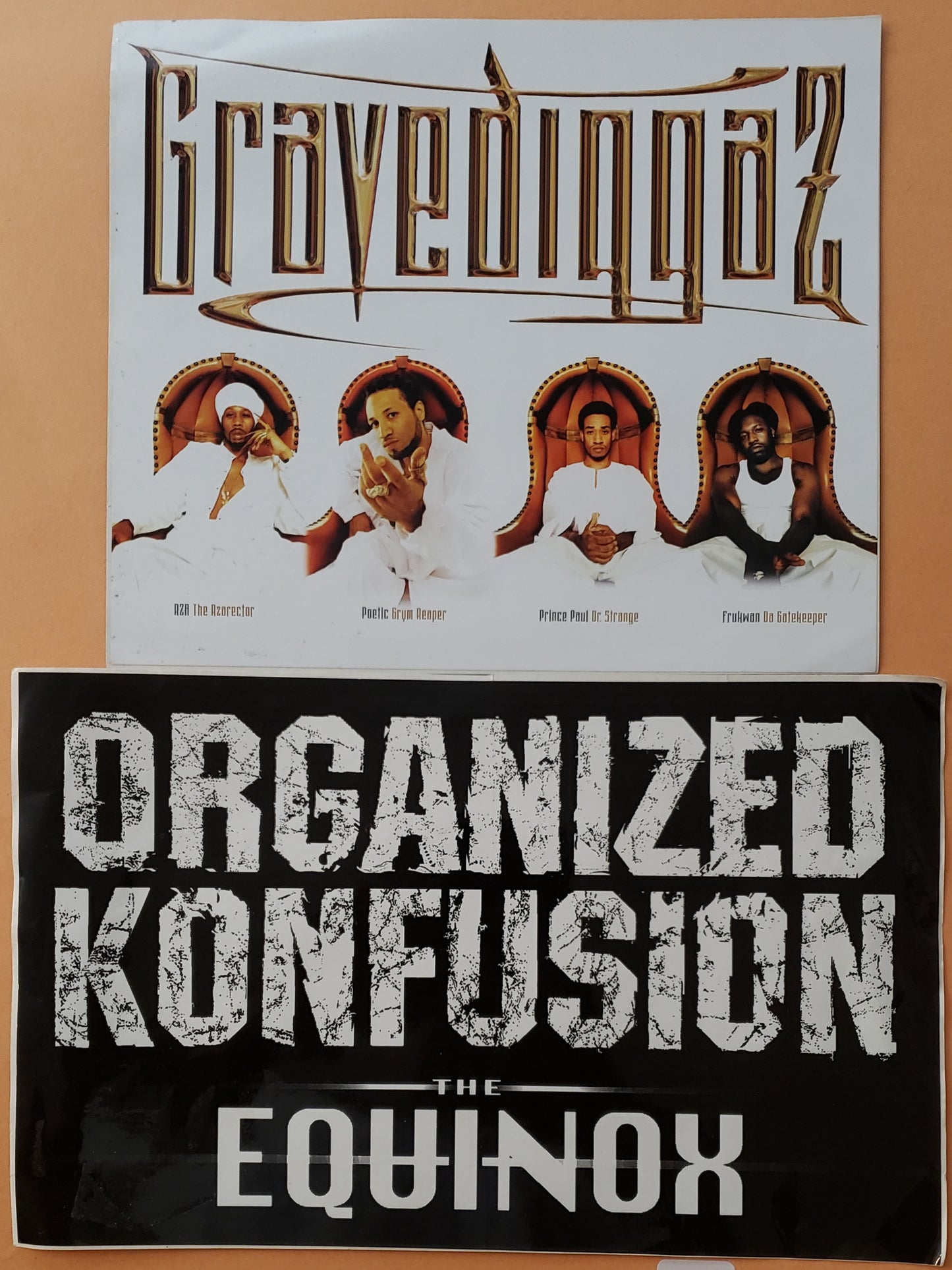 GRAVEDIGGAZ, ORGANIZED KONFUSION Rap Stickers(Bundle)