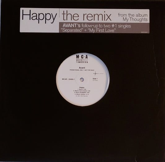 Avant "Happy - The Remix +Reaction" (12" Vinyl)