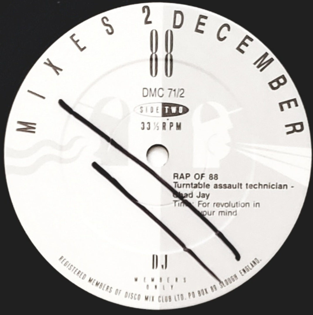 DMC Dance Mixes 2 December 88 -dj Mike Gray & dj Chad Jay 12" Vinyl) RARE!!