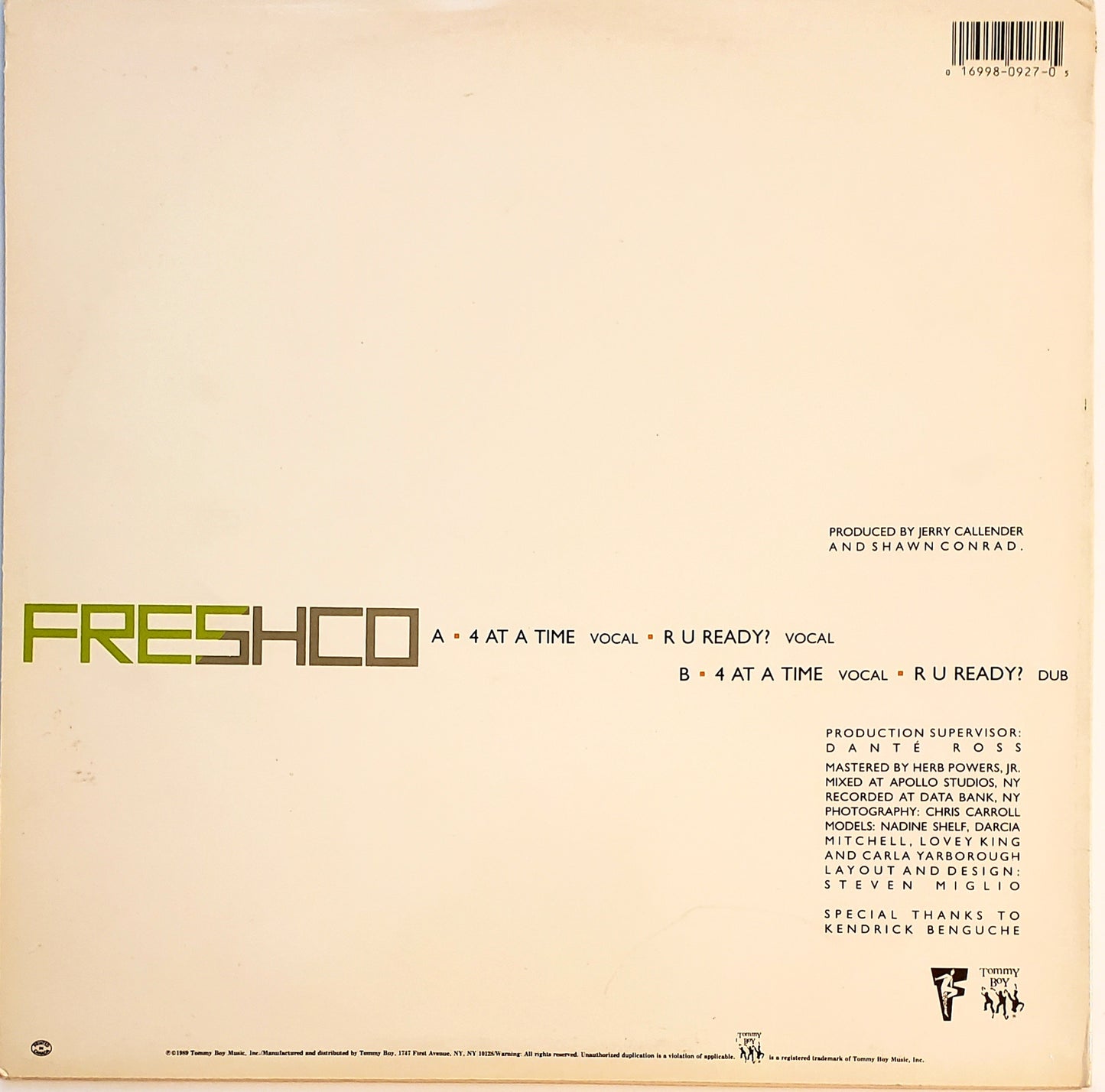 FRESCHO – 4 At A Time / R U Ready? (12" Vinyl) VINTAGE!!