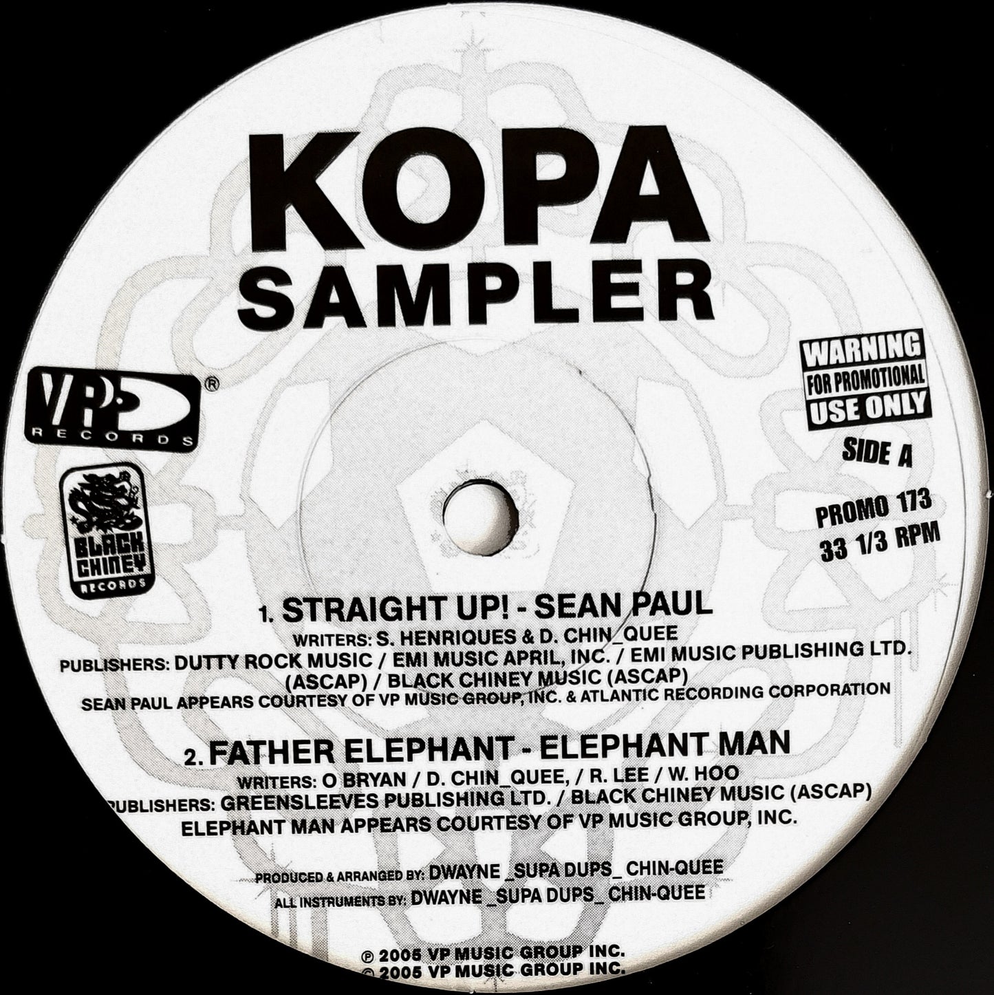 Kopa Sampler - Sean Paul, Elephant Man, Sizzla, Notch -VP Records -REGGAE