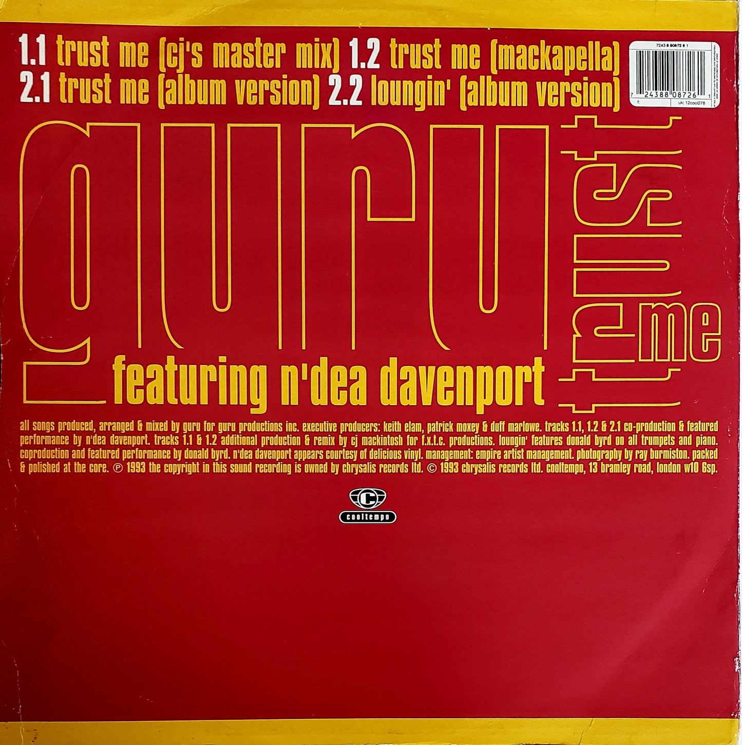 GURU & N'DEA DAVENPORT - TRUST ME /LOUNGIN (12" Vinyl) RARE!!