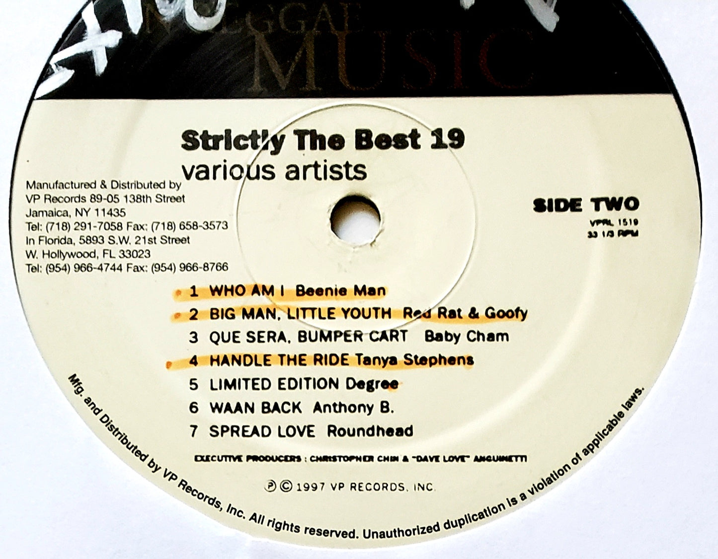 STRICTLY THE BEST 19-DANCEHALL REGGAE COMPILATION LP Vinyl