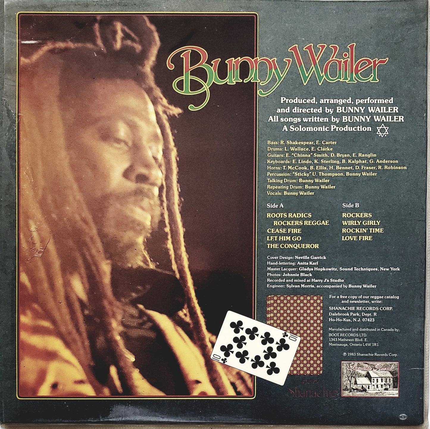 Bunny Wailer – Roots Radics Rockers Reggae (Vinyl LP Album) VINTAGE