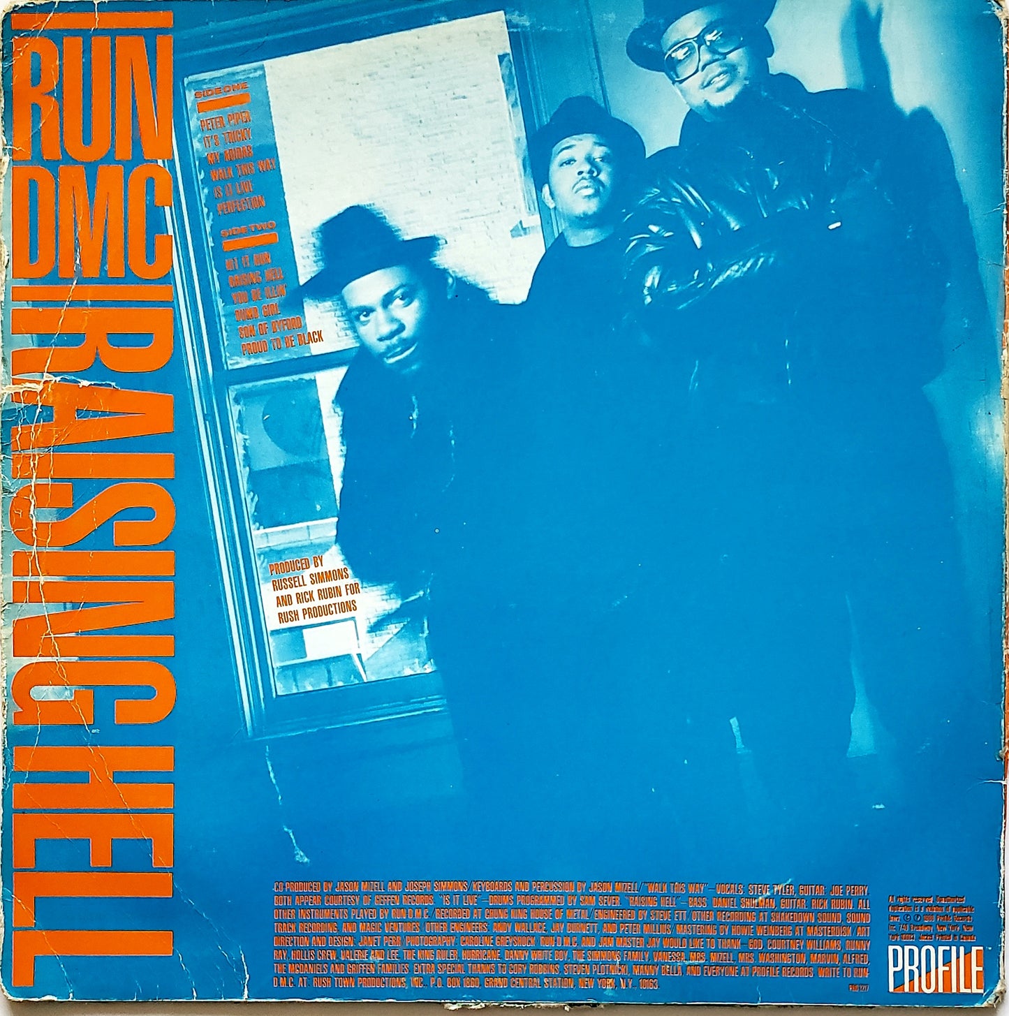 RUN DMC" RAISING HELL" (LP RECORD ALBUM) VNTAGE!!!