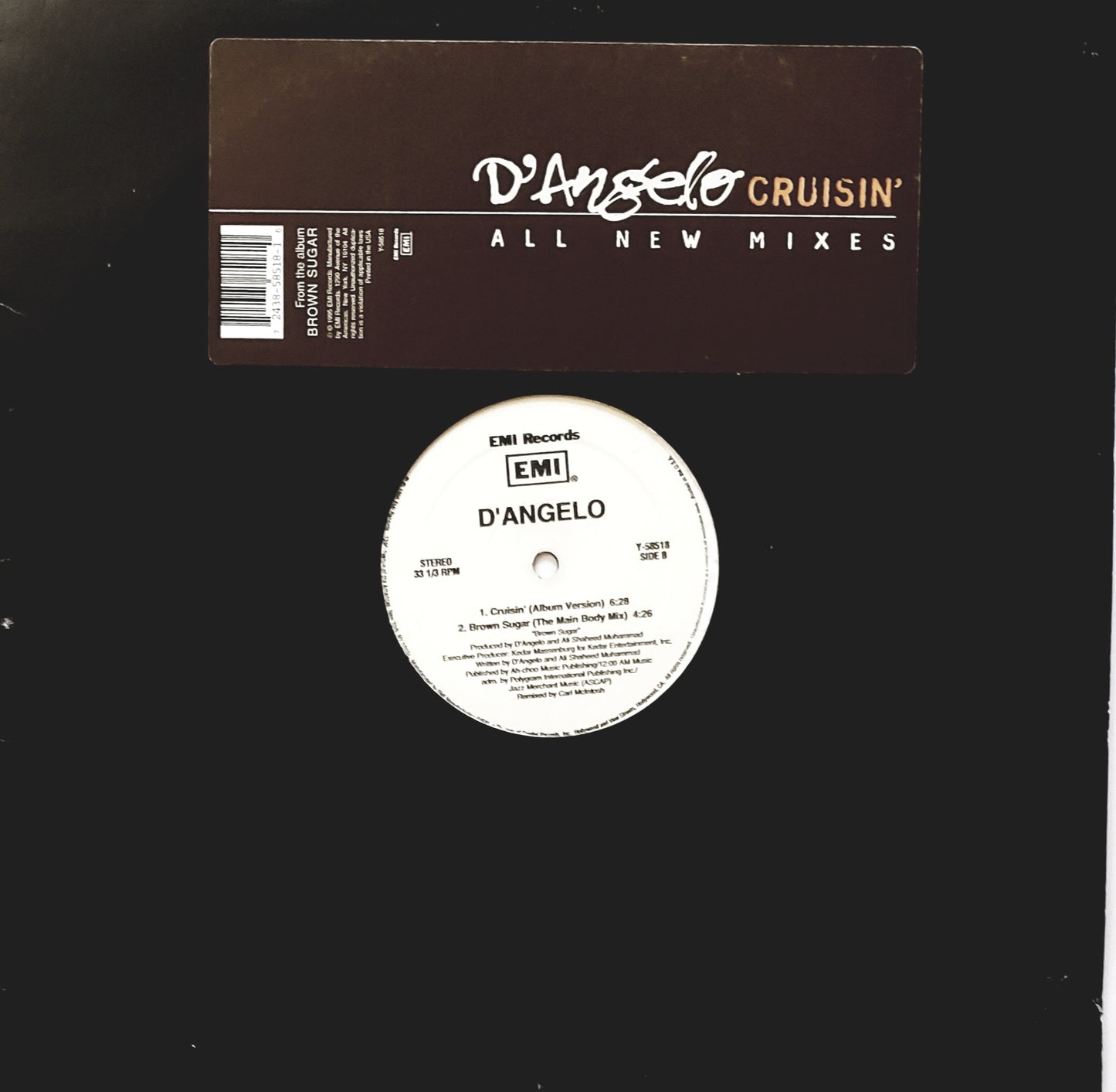 D’ANGELO CRUISIN- ALL NEW MIXES Cruisin'/Brown Sugar (Special 12" Vinyl)  RARE!!!