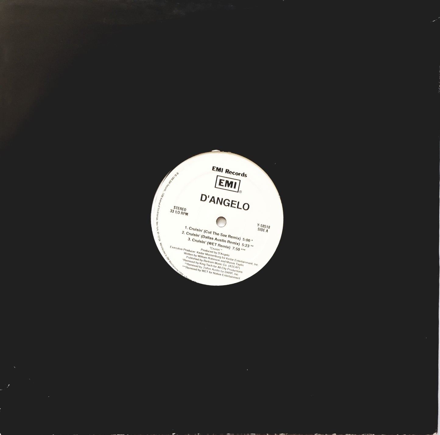 D’ANGELO CRUISIN- ALL NEW MIXES Cruisin'/Brown Sugar (Special 12" Vinyl)  RARE!!!