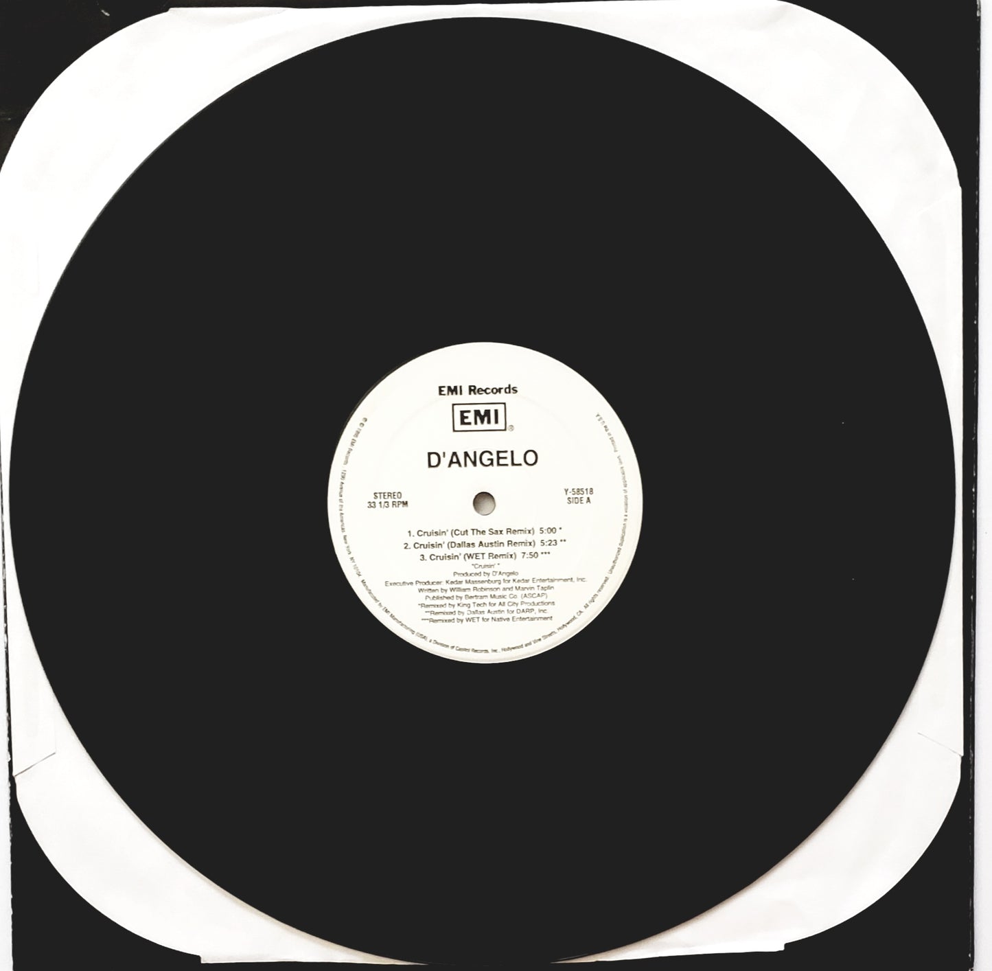 D’ANGELO CRUISIN- ALL NEW MIXES Cruisin'/Brown Sugar (Special 12" Vinyl)  RARE!!!