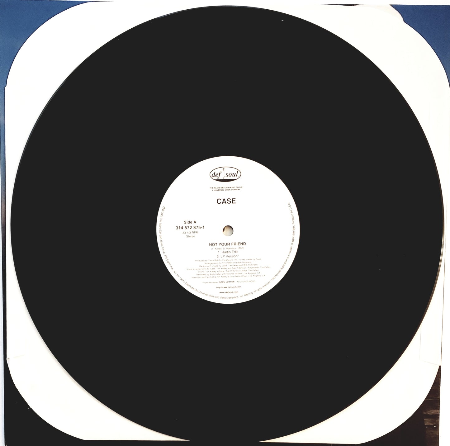 CASE -" Not Your Friend" (12" Vinyl Record)