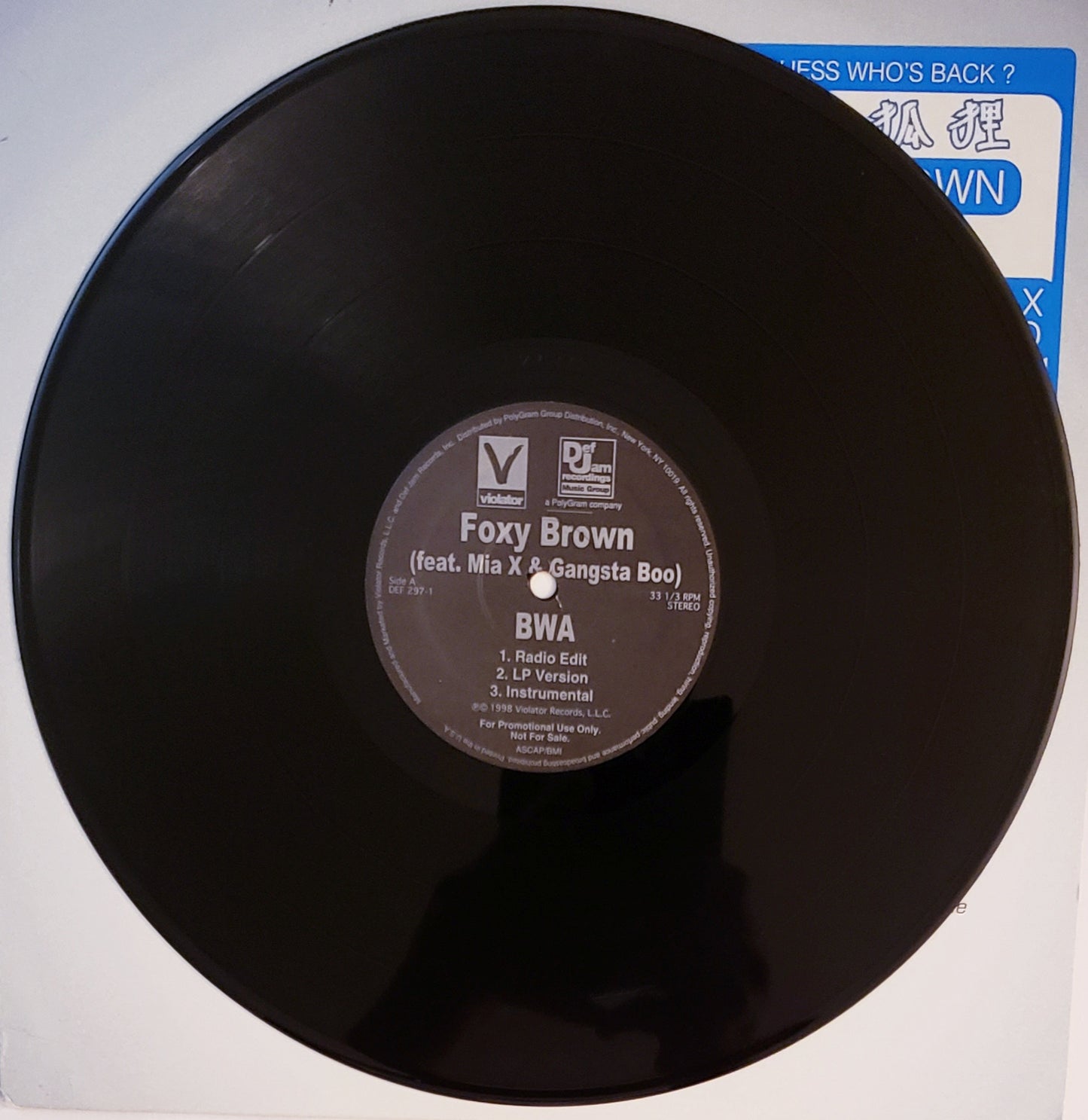 Foxy Brown & Jay Z "BWA / Paper Chase" (12" Vinyl Record))