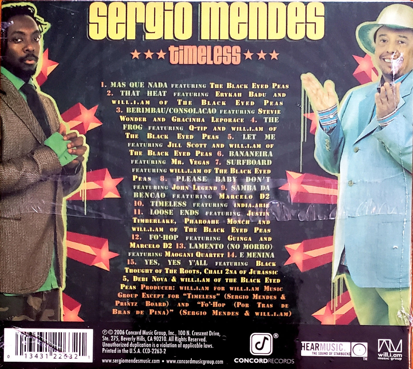 SERGIO MENDES "TIMELESS" CD COMPACT DISC