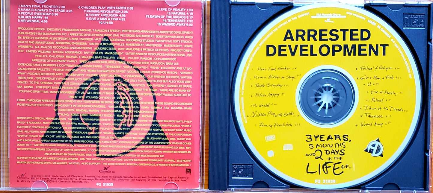 ARRESTED DEVELOPMENT "3 Years 5 Months & 2 Days In Life" (CD Album)