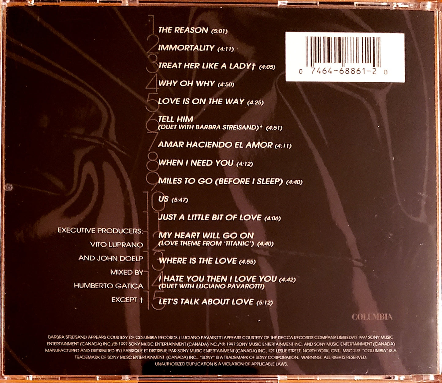 Celine Dion "Lets Talk About Love"(CD Album) NEW PRICE!!!