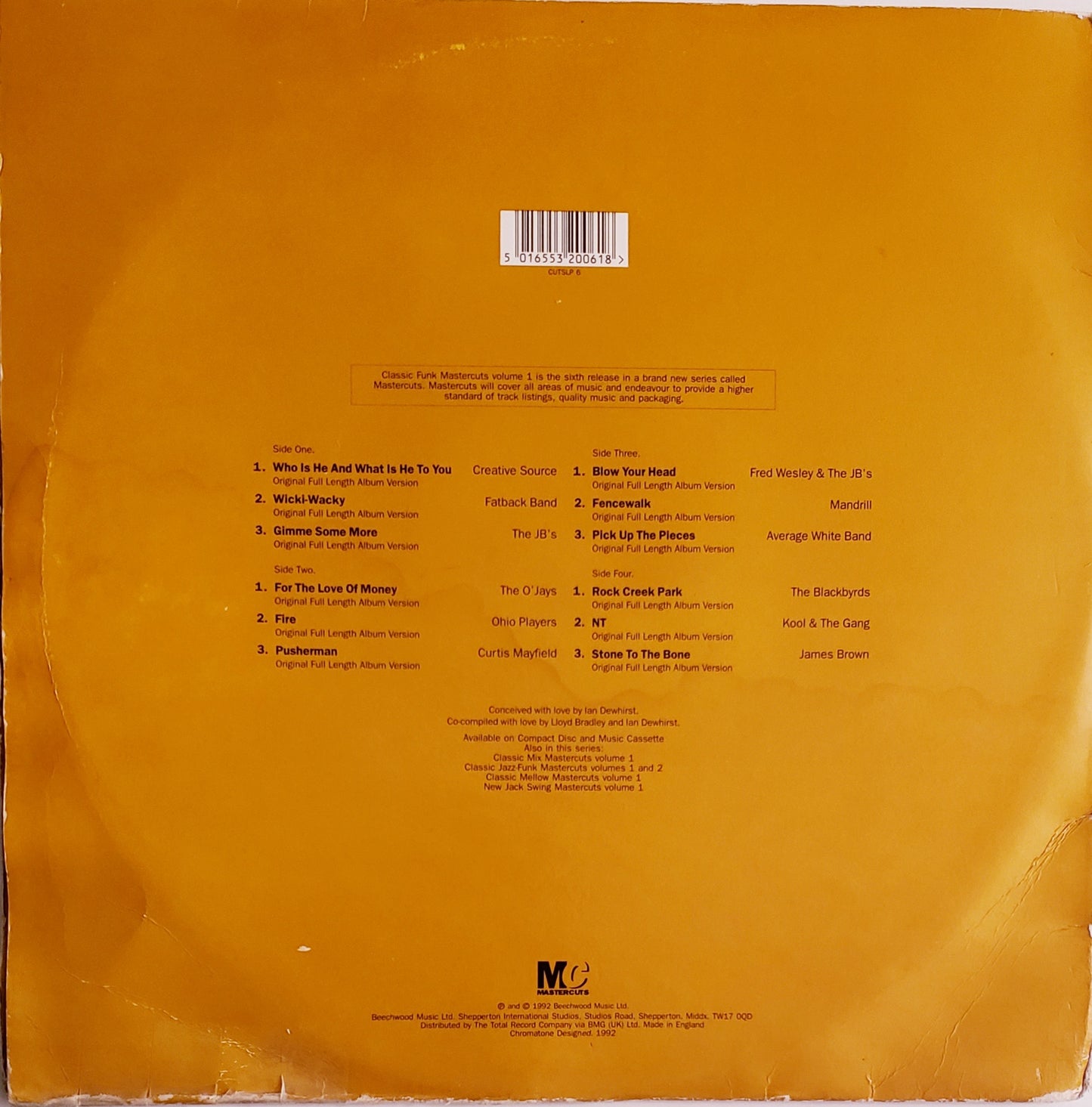 Classic Funk (Definitive Funk Mastercuts Volume 1) Various – Vinyl 2xLP Album-RARE!!!