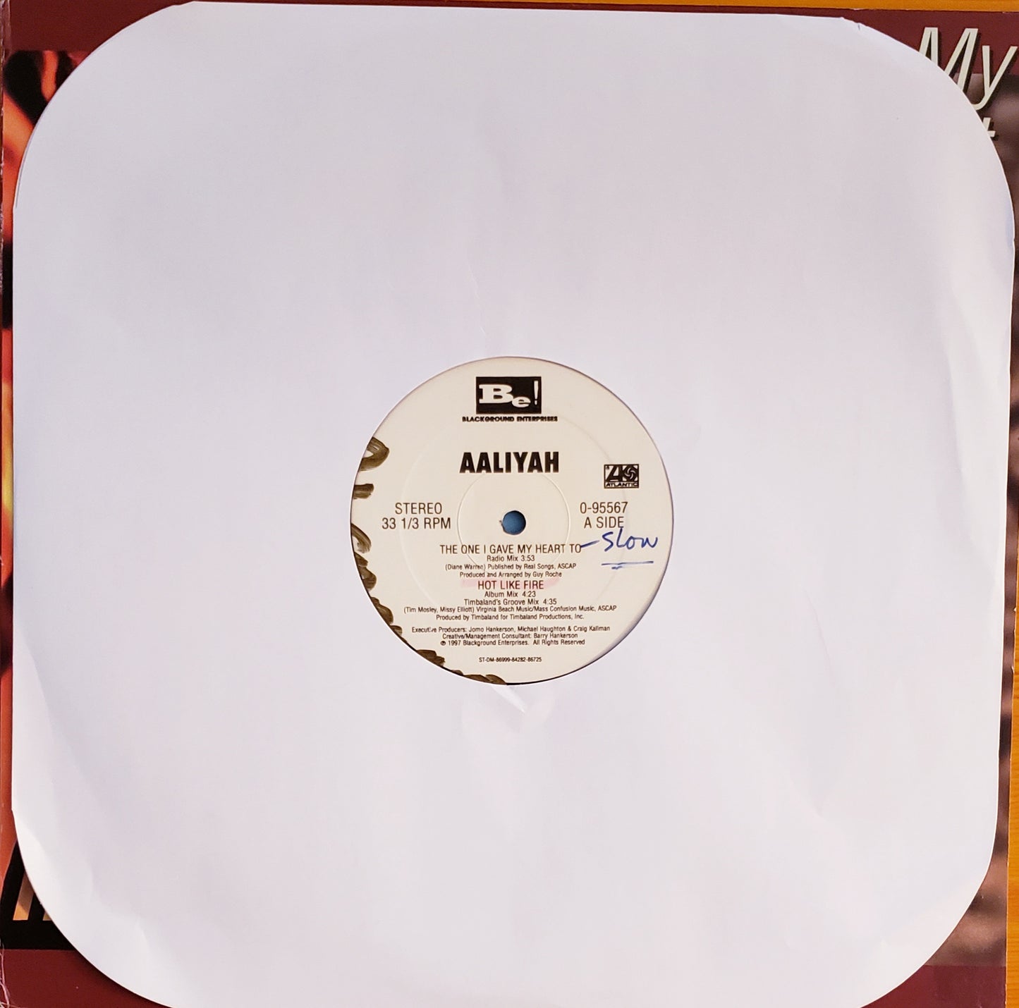 Aaliyah " The One Gave My Heart to / Hot Like Fire / Death Of A Playa" (12"Vinyl LP)