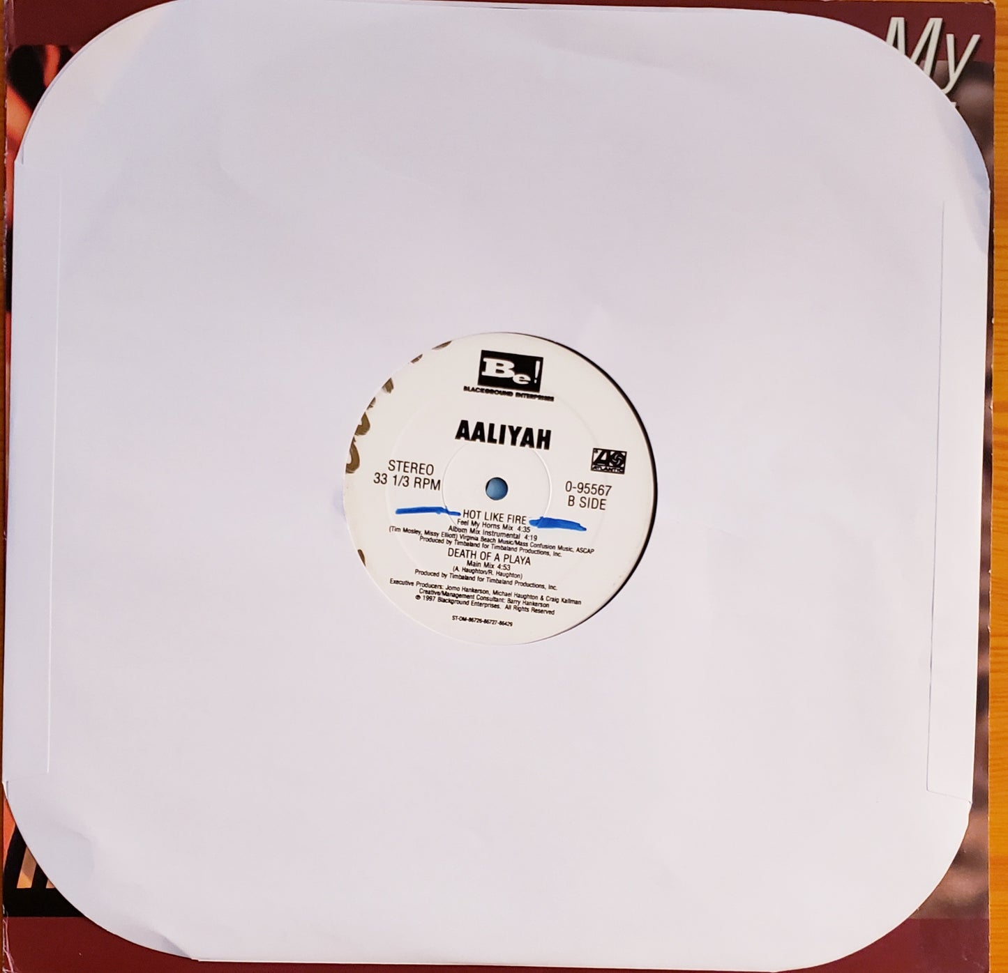 Aaliyah " The One Gave My Heart to / Hot Like Fire / Death Of A Playa" (12"Vinyl LP)